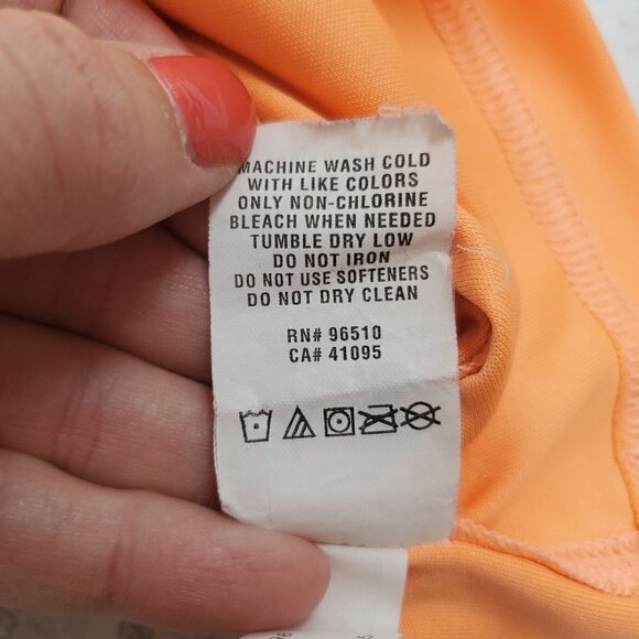 Under Armour Semi-Fitted Heatgear Coral Orange Workout Short Sleeve Shirt M - Picture 6 of 8